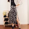 Fashion Skirt women 2020 Cross Border Women s Leopard Print skirts High Waist Elastic Split midi A line streetwear LJ200820