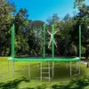 12Feet trampolines voor kinderen met veiligheidsbehuizing, basketbalring en ladder, gemakkelijke montage ronde outdoor recreatieve trampoline VS A08