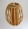 Handmade Bamboo Lantern Shade Pendant Light Fixture Modern Japanese Nordic Rustic Asian Country Hanging Ceiling Lamp Tatami Home