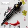 Kinesisk handgjord Hulusi Svart Bamboo Gourd Cucurbit Flöjt Etnisk musikalisk instrument nyckel av c med fall för nybörjare musikälskare i245n