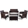 U_Style 4 Piece Rattan Sofa sets Seating Group with Cushions US stock a48 a33 a49