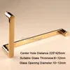 Brand Stainless Steel Frameless Glass Door Handles Bathroom Shower Push Pull Towel Bar Gold T200703