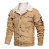 Mężczyźni zamszowe skórzane kurtki zimowe wełny płaszcz wojskowy gęste futra wyłożone płaszcze męskie kołnierze skórzane płaszcze 201104