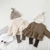 Camicetta per ragazzi di marca Nuovo 2021 Autunno primavera Giappone stile coreano Bambino Neonata Ragazzi camicetta con volant Dolci vestiti di lino per bambini G1224
