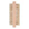 Wooden Natural Boar Bristle Brush Double Sided Nail Brush SPA Manual Cleaning Massage Brushes