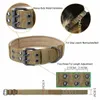 FML Pet Militärische Taktische Halskette Nylon Verstellbares personalisiertes Hundehalsband für Diensthunde Benutzerdefinierte Patches Id Tag Training Y200515