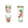 Local Warehouse Sublimation Frosted Shot Glass Weingläser 1,5OZ 3OZ Weinbecher mit Goldlinie