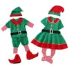 Natal Elf Família Roupas Combinando Mãe Filha Vestidos Pai e Filho Crianças Adulto Traje de Natal Ano Novo Festa de Halloween Y2004255134