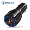 QC3.0車の充電器のデュアルUSBの充電器クイックチャージ3.0 iPhone 13 12 11 Pro最大x 8 7プラスとサムスンの電話のための高速充電アダプタ電話