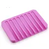 Drenagem de água multicolorida Anti Skid Sabon Box Silicone Soap Soaps Pousers Bathrons Soone Case Home Banheiro High Quality8681357