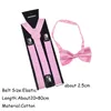 Fashion Accessories Bow tie Suspenders Set Adjustable Elastic Wedding Belt Strap Shirts Brace For Men Women