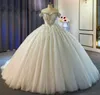 2022 Plus Size Arabic Aso Ebi Luxurious Beaded Crystals Wedding Dress Sweetheart Lace Sexy Bridal Gowns Dresses ZJ620
