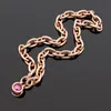 New fashion hot sale titanium steel necklace 18K gold rose silver chain pendant necklace suitable for couple gifts4398829