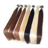 dhgate Extensions de cheveux pré-collés I Tip Extensions de cheveux humains Vente en gros Cuticule Cheveux alignés Rose Rouge Bleu Violet Blonde 100 brins 14 "-26"