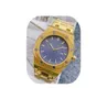 Crime Premium Mens SportS Horloge 42mm Quartz Uurwerk Mannelijke Tijdklok Horloge Volledig Roestvrij Stalen Band Riem Skeleton Horloges V232b