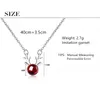 Chains Red Garnet Antlers Deer Pendant Necklaces For Women Trend Short Clavicle Chain Jewelry Accessories SAN185