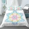 Set biancheria da letto bohémien Set copripiumino mandala Set biancheria da letto morbida romantica Set letto fiori stile Boho Copriletto Euro King Queen LJ201015