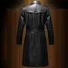 Real Leather Sheepskin Mens Leather Jacket Coats Windbreaker Plus Size 5xl European Ryssland Manlig äkta lädergravrock A589 201127
