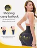 Cintura alta Butt Lifter Abdomen Control Bragas Nalgas falsas Tummy Trimmer Faja de tres pechos con almohadillas extraíbles Tamaño S- 6XL T200707