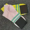 Many Colours Yellow Blue Red Pink Socks Cotton Basketball Football Socks High Quality Print Letters With Tags