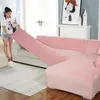 Ny solid färg tjock sammet soffa täcke elasticitet icke-slip soffa universal spandex väska för stretch soffa täcke 1/2/3/4 sits lj201216
