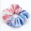 Fasce per capelli tinte in cravatta Scrunchies per capelli da donna Elastici in velluto Fasce per capelli Elastici per capelli Corde Porta coda di cavallo Accessori per ragazze 9 colori