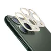 Protezione per obiettivo fotocamera Diamond Bling Glitter per iPhone 12 11 Pro Max Mini struttura in metallo con scatola al dettaglio