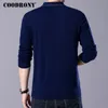 Caodrony marca camisola homens virada coleira puxar homme outono inverno 100% merino blusas de lã quente cashmere pulôver homens 93005 201022