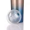 Gobelet en acier inoxydable de qualité supérieure de 20 OZ, avec couvercles scellés, pailles, bouteille Thermos, dégradé sous vide, Double tasse fine isolée