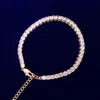 Icedout Women Anklet 4mm Gold Color Tennis Chain Material Copper Justerbar Hip Hop Rock Street Charms Jewelry4347598740984