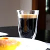 Ensemble de 2 ensembles de tasses à café à double paroi de 270 ml pour juicedrink latteespresso tasses en borosilicate de haute qualité Y200107