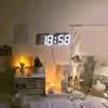 3D Wake Up Night Light USB LED Digital Wall Clock Table Desktop Wekker Display Elektronische Klok Woondecoratie H1230