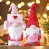 バレンタインデーギフト夫人ハンドメイドスウェーデンのTomte Gnomesプラミーフェイススリーサンタ人形飾りホームテーブルの装飾jk2101xb