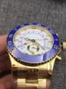 Męskie zegarek najwyższej jakości automatyczne zegarki mechaniczne Pełna stalowa stalowa ramka darnia Montre de Luxe Niedokrąga się zegarki dla mężczyzn