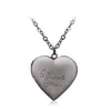 Je t'aime sculpture cadres Photo médaillon colliers coeur pendentif collier bijoux pour femmes petite amie saint valentin cadeau