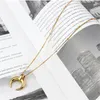 Lispector 18K Gold Crescent Pendant Necklaces for Women Ox Horn Moon 925 Sterling Sliver Necklace Simple Boho Female Jewelry Q0531