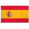 사용자 스페인 스페인어 국가 플래그 도매 3'X5 '발 100D 폴리 에스테르 높은 품질과 관련된 두 황동 그로멧