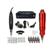 Professional Tattoo Eyebrow Lips 2 Rotory Pens Dual Digital Hurricane Power Supply 15 Pcs Cartridges Silicone Needles