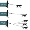 Ayrılabilir Pet Köpek Naylon Tasma Pet Kurşun Köpük Kolu 1 Tasma için 2 veya 3 Köpekler Chihuahua Pitbull Yuvarlak Uzun Kurşun Çekiş Halatı LJ201109
