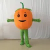 Pumpkin Cartoon Mascot Kostym Vegetabiliska Walking Clothings Christmas Anime Performance HeadGear Halloween Födelsedagsfest