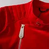 Schädel gebundenes Leder rote Jacken Männer High Street Stil Turn-Down-Ausschnitt Streetwear Herren Jacken und Mäntel Casacas Para Hombre 201116