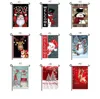 NOUVEAU Drapeau de Noël et bénédiction Série de cartes postales en lin Drapeau de jardin double impression Photo suspendue du Père Noël sans drapeau 30 * 45 cm SN4747