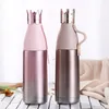 Mugs ZL0402 240ml/350ml Reusable Thermos Stainless Steel Car Cups Vacuum Insulated Double Wall Water Bottle Thermal Sublimation Cup Crown Gradient Color