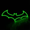 Insegna pipistrello Sala da gioco Decorazione da parete per camera da letto del ragazzo Halloween Aumenta l'atmosfera Luce 12 V Super luminosa