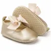 Unisex Baby Calçados Recém-nascidos Infantil Andar Sapatos Criança Criança Bebê Meninas Princesa Bonito Criança Primeira Caminhada Curva Nó Laço de Seda Sapato LJ201104