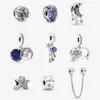 Convient aux bracelets Pandora 20pcs Galaxy Tour Stars Dream Catcher Astronaute Bleu Cristal Spacer Charms Perles Silver Charms Perle Pour Femme DIY Collier Européen Bijoux