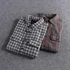 Herbst New Ground Young Plaid Langarm Außenhandel Single Herren Freizeithemd Plus Größe Hochwertige Bluse zum Verkauf L 201120