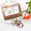 Ouvre-bouteille de vélo cadeaux pour les faveurs de fête de mariage hipsters vélo artisanat décor dans une boîte cadeau Vintage métal marron