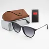 Óculos de sol de moda de 1 peça Raobaa Glasses Sunglasses Designer Men's Ladies Brown Case Black Metal Frame Lens268W