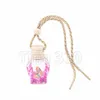 chaud coloré voiture bouteille de parfum pendentif huile essentielle diffuseur ornements désodorisant pendentif vide parfum bouteille en verre cadeau T2I51647